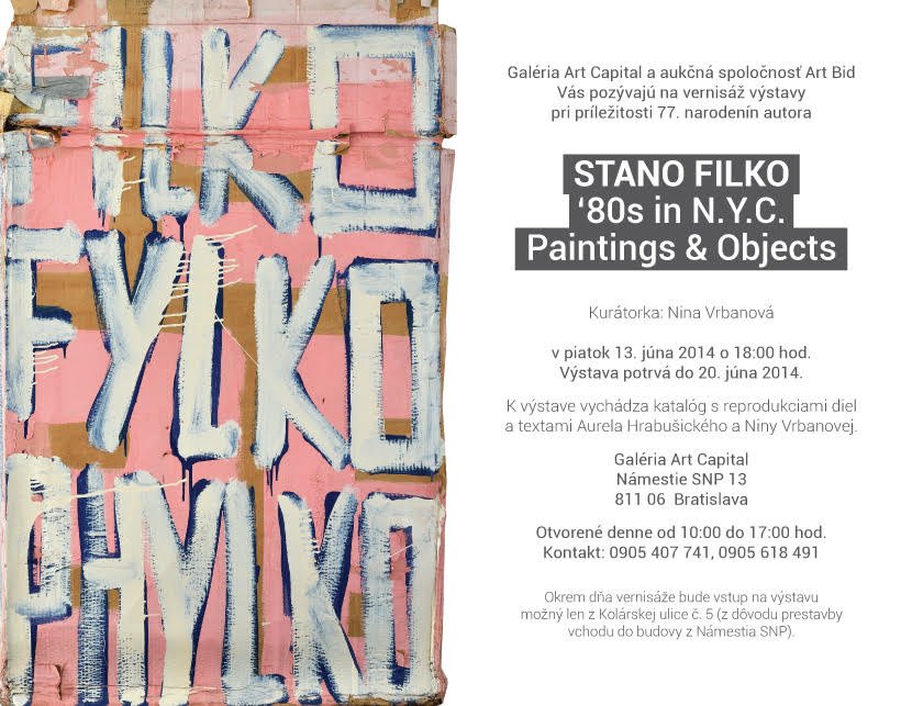 STANO FILKO - '80 in N.Y.C. Paintings & Objects